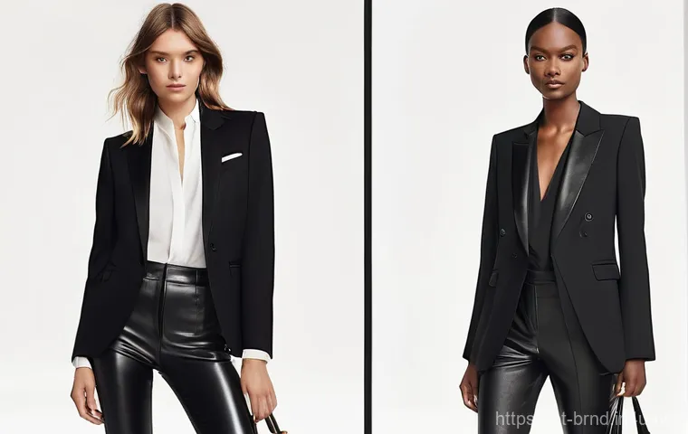 아미 AMI 와 생로랑의 모던룩 - **AMI Paris: Effortless Parisian Chic**
    A young adult (20s-30s), appearing relaxed yet impeccabl...